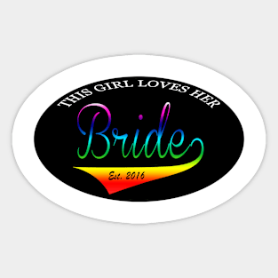 Bride 2016 Sticker